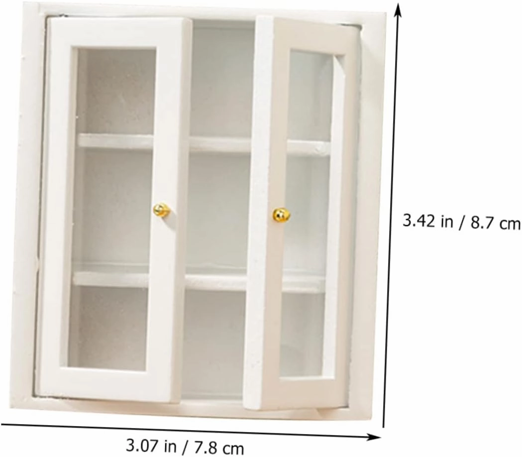 Sosoport 3pcs Miniature Cabinet Ornament Tiny House Furniture for Dollhouse Decoration Detail Safe and Practical for Mini Landscape Decor and