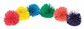 Sportime Rub-R-String Balls, 3-1/2 Inches, Assorted Colors, Set of 6