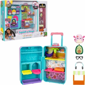 Squish-a-longs On-The-Go Luggage Playset - (2) 1” Mini-Squish, 3 Levels of Play, 3 Accessories & 2 Play Pieces - Collect, Trade, & Play - Ages 6 