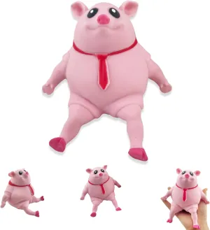 Squishy Pig Cute Stress Reliever for Kids and Adults - Funny Novelty Squeeze Sensory Fidget Autism Piggy Toy