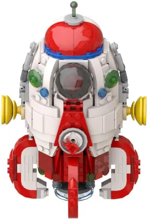 S.S. Dolphin Rocket 1:1 Scale Spaceship 503 Pieces Building Toys MOC Build for Age 18 