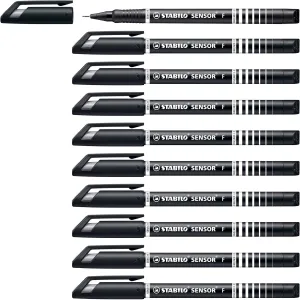 Stabilo 189/46 - Sensor Pen Fineliner 03mm Black 189/46 - (PK10)