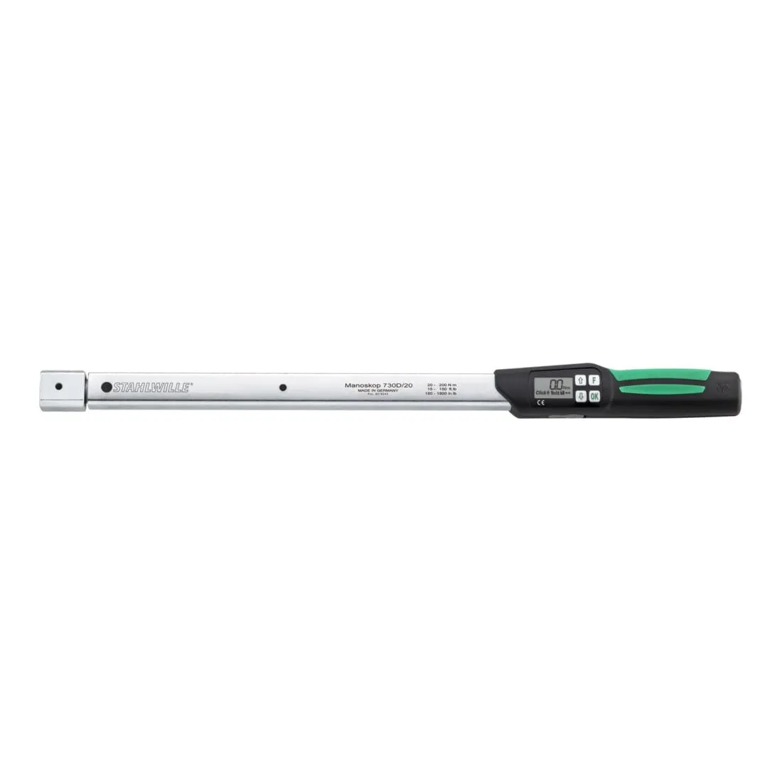 Stahlwille 96501740 730D MANOSKOP Torque Wrench - 40-400 N.m, 14x18 mm, Quickrelease Safety Lock, Fast-setting, Automatic Compensation, Ergonomic Handle, Made in Germany