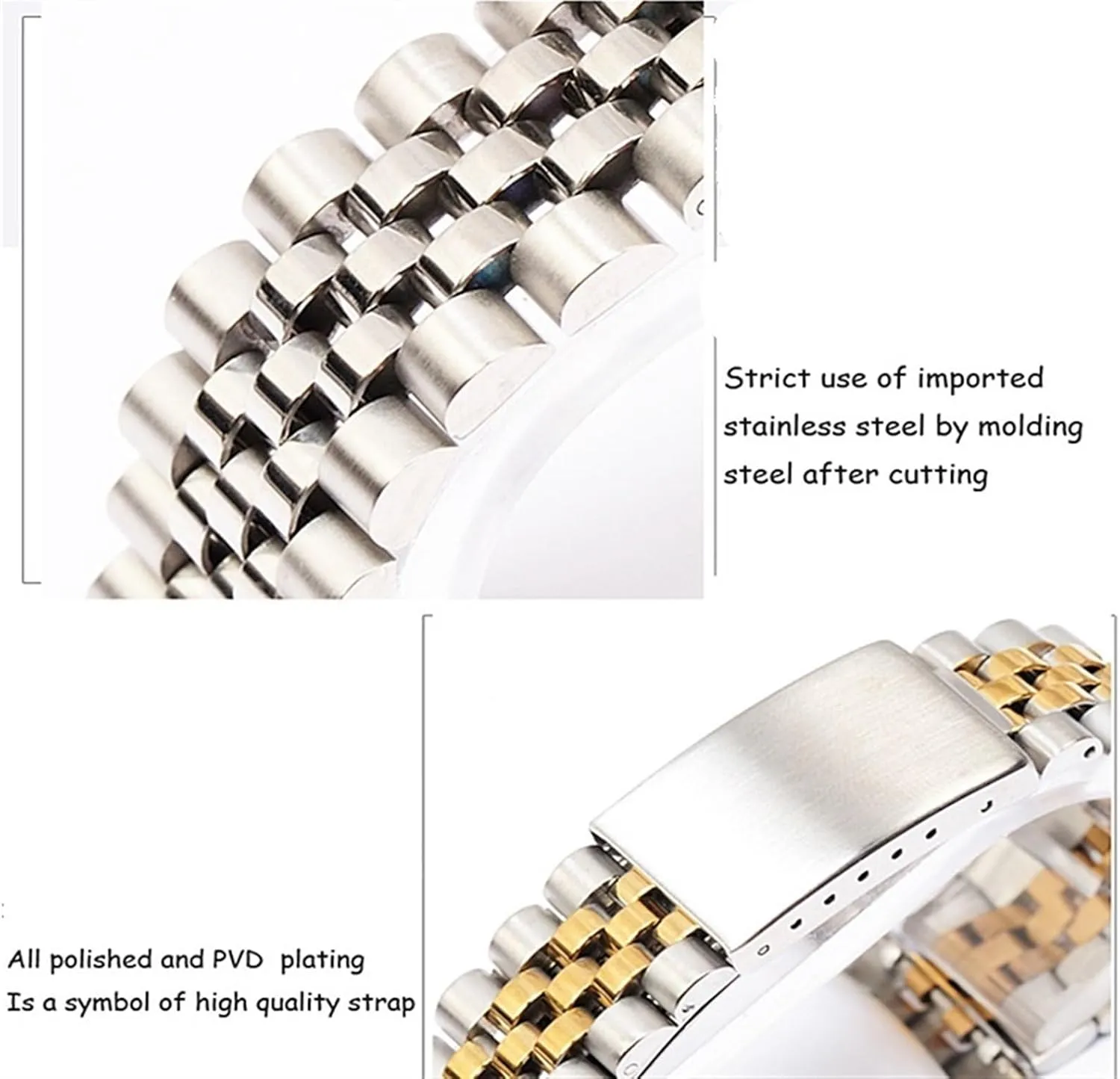 Stainless Steel Band Metal Band 20mm 21mm 22mm Replacement Wristband For Smart Watch Quartz Watch Universal Watch Accessories