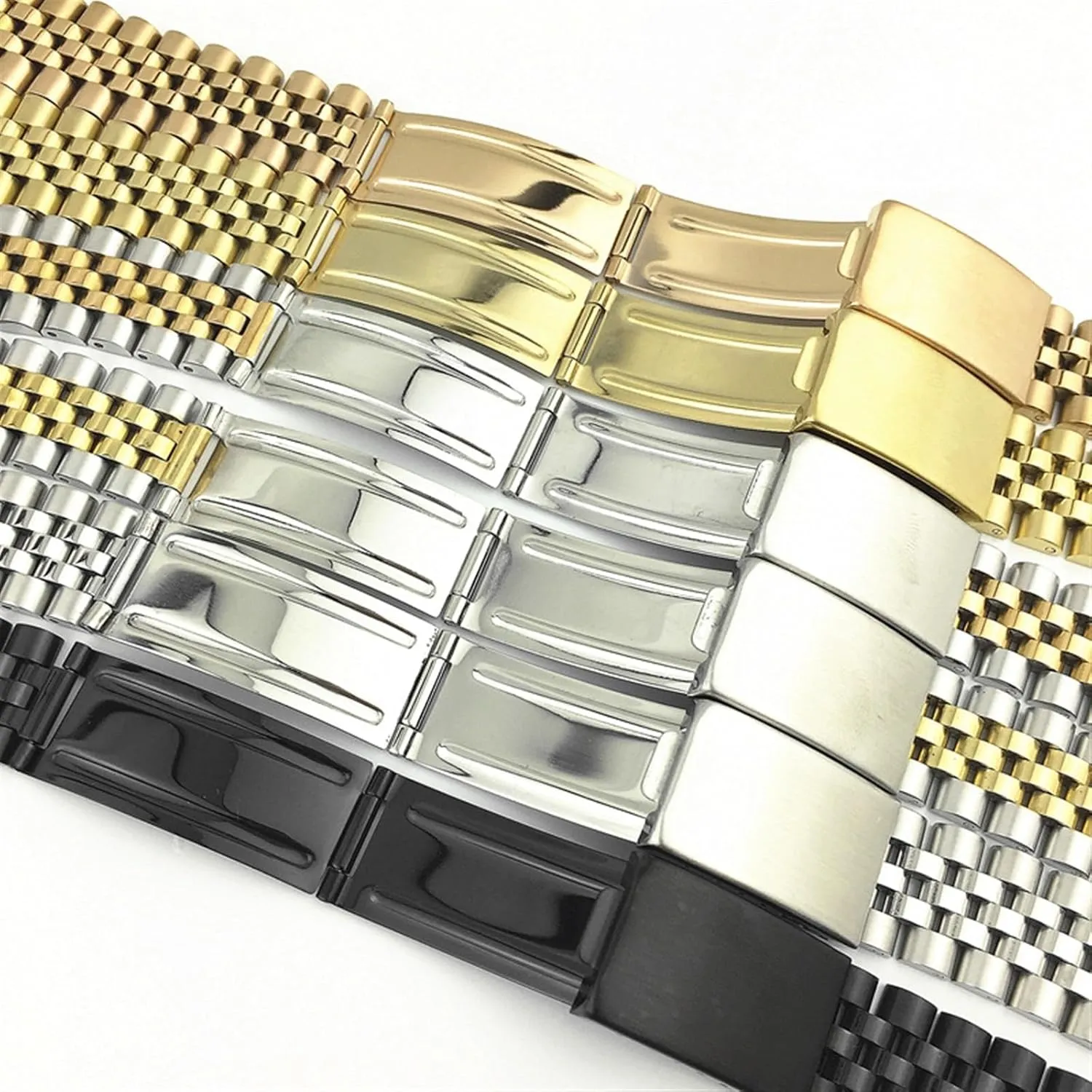 Stainless Steel Band Metal Band 20mm 21mm 22mm Replacement Wristband For Smart Watch Quartz Watch Universal Watch Accessories