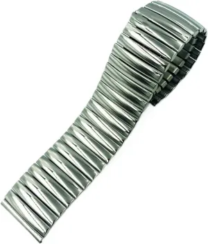 Stainless Steel Elastic Strap 20mm 22mm Metal Bracelet Stainless Steel Elastic Strap Polished Matte Band Watch Accessories for Smart Watches