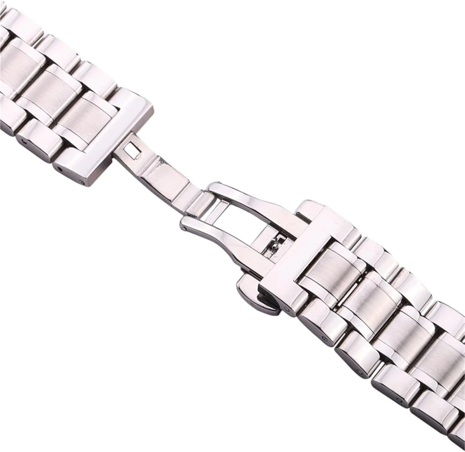 Stainless Steel Strap Metal Replacement Watchbands Women Men Universal Watch Strap