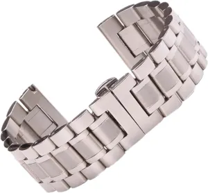 Stainless Steel Strap Metal Replacement Watchbands Women Men Universal Watch Strap