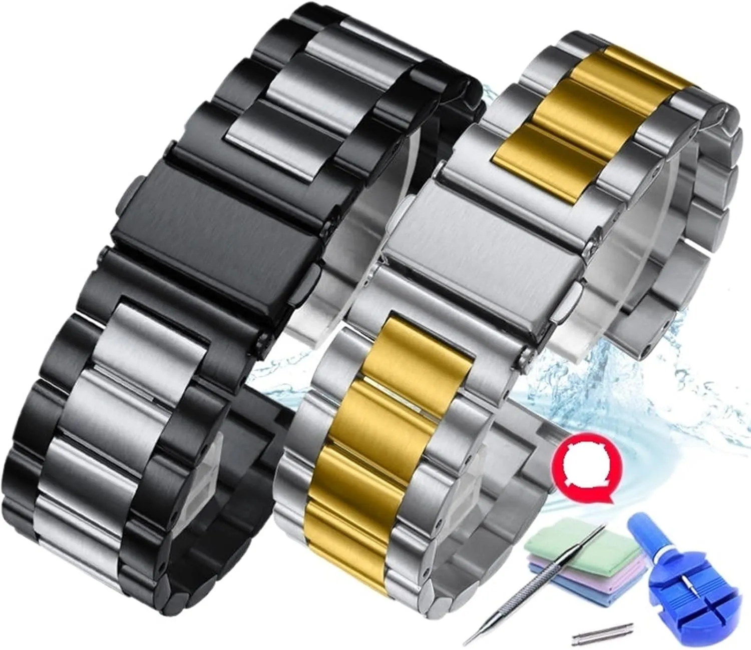 Stainless Steel Watch Band 20mm Unisex Replacement Wristband