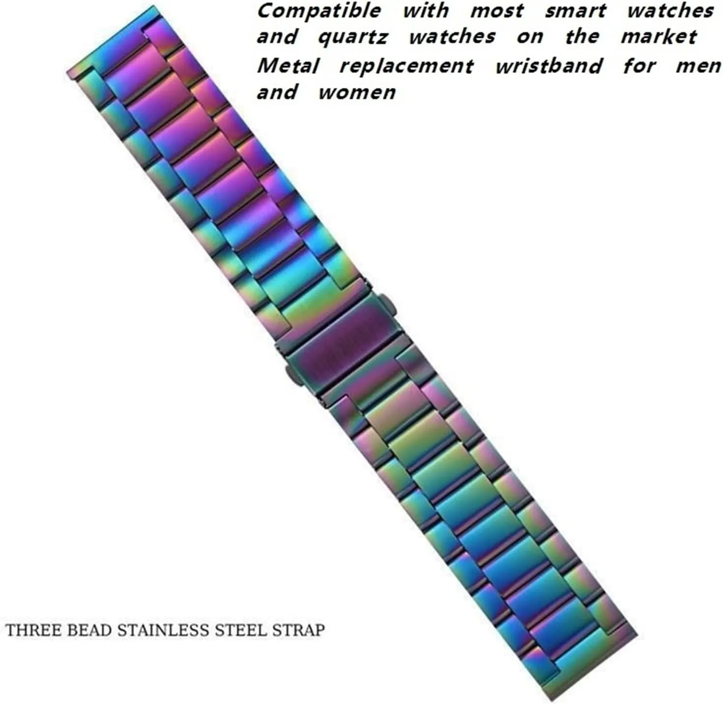 Stainless Steel Watch Band 20mm Universal Metal Replacement Wristband