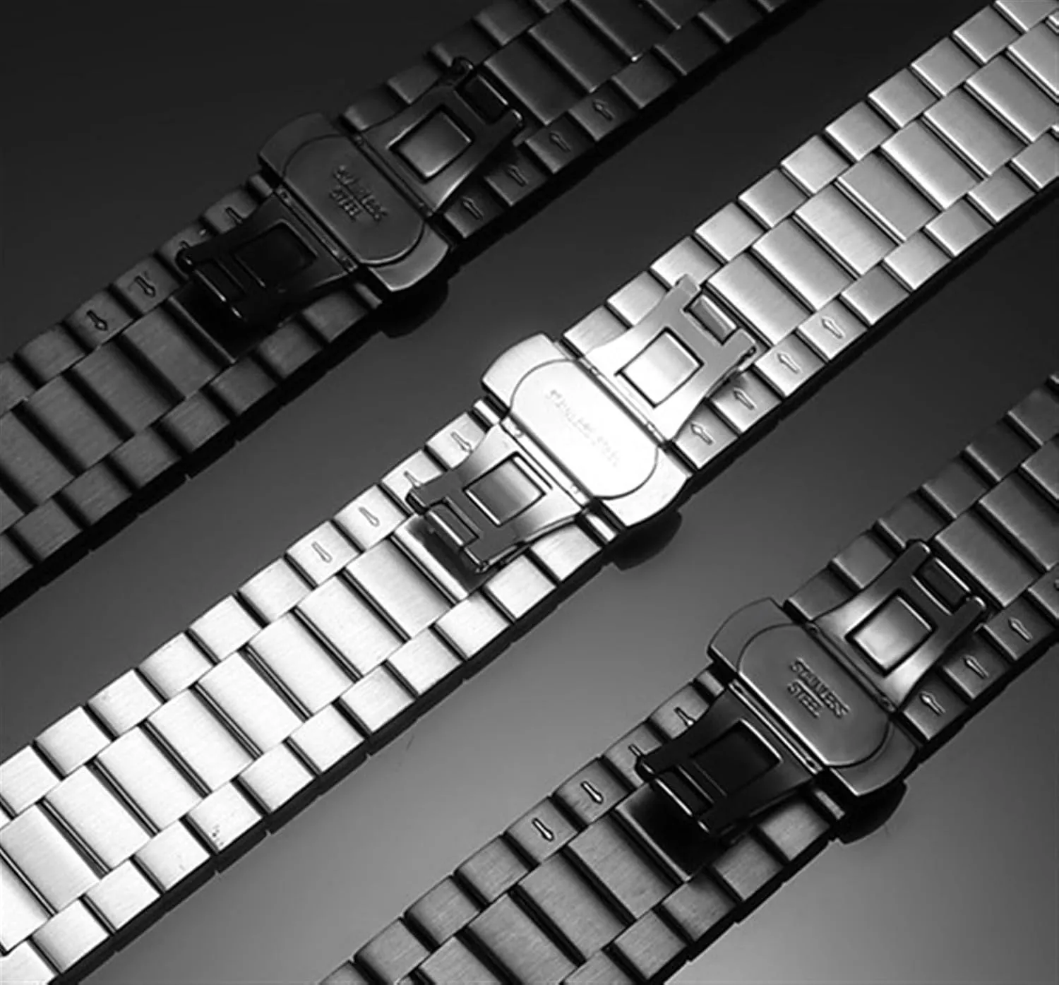 Stainless Steel Watch Band Quick Replacement Wristband 18 20 22mm Universal Strap