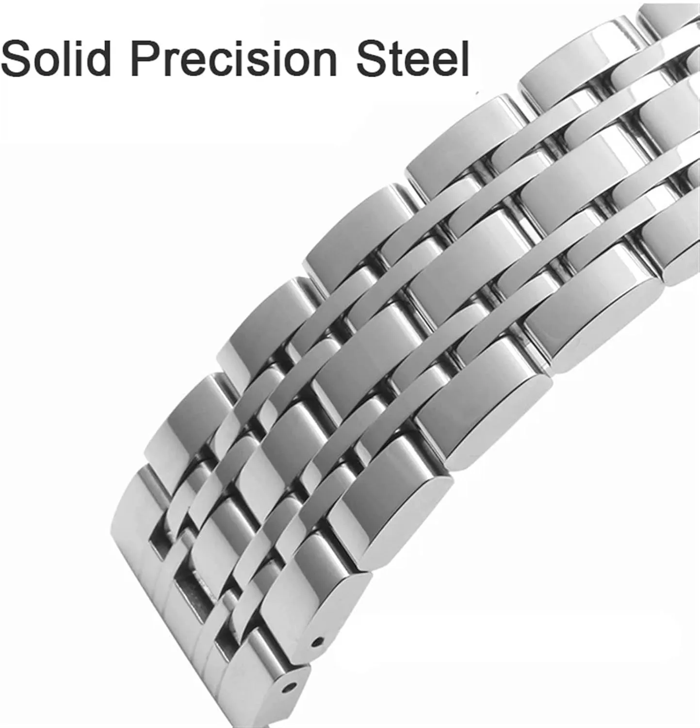 Stainless Steel Watch Strap 16mm 18mm 20mm 22mm Solid Metal Wristband Suitable For Smart Watch Men Women Universal Strap Accessories