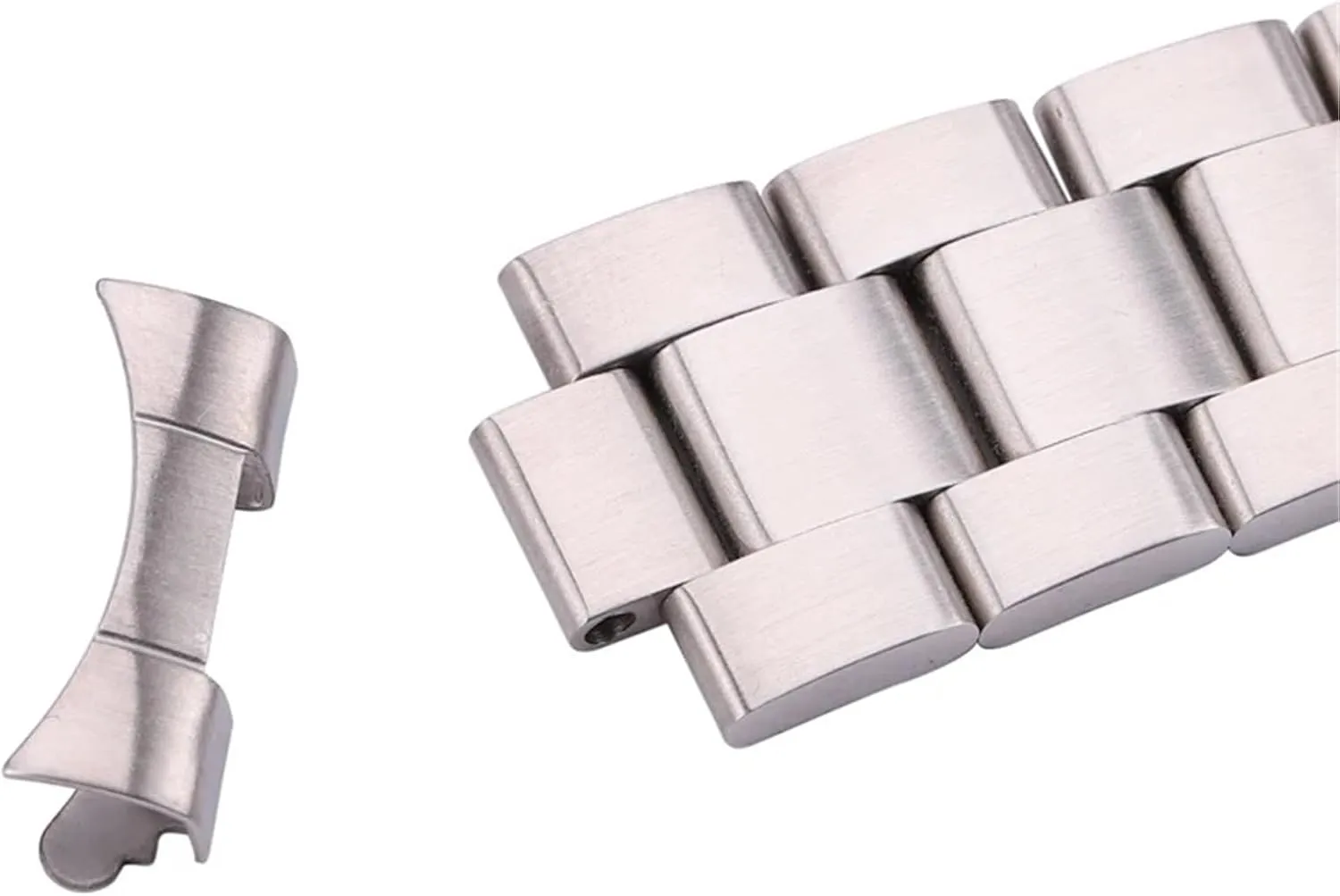 Stainless Steel Watchband Bracelet 20mm 22mm Women Men Metal Curved End Watch Band Strap