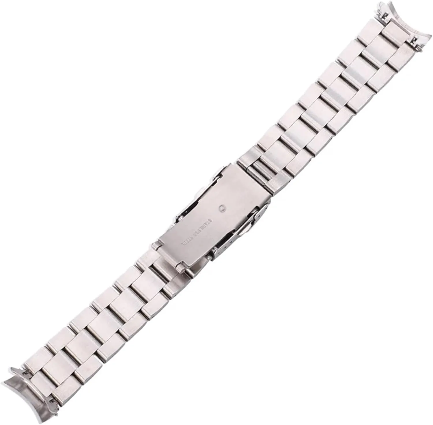 Stainless Steel Watchband Bracelet 20mm 22mm Women Men Metal Curved End Watch Band Strap