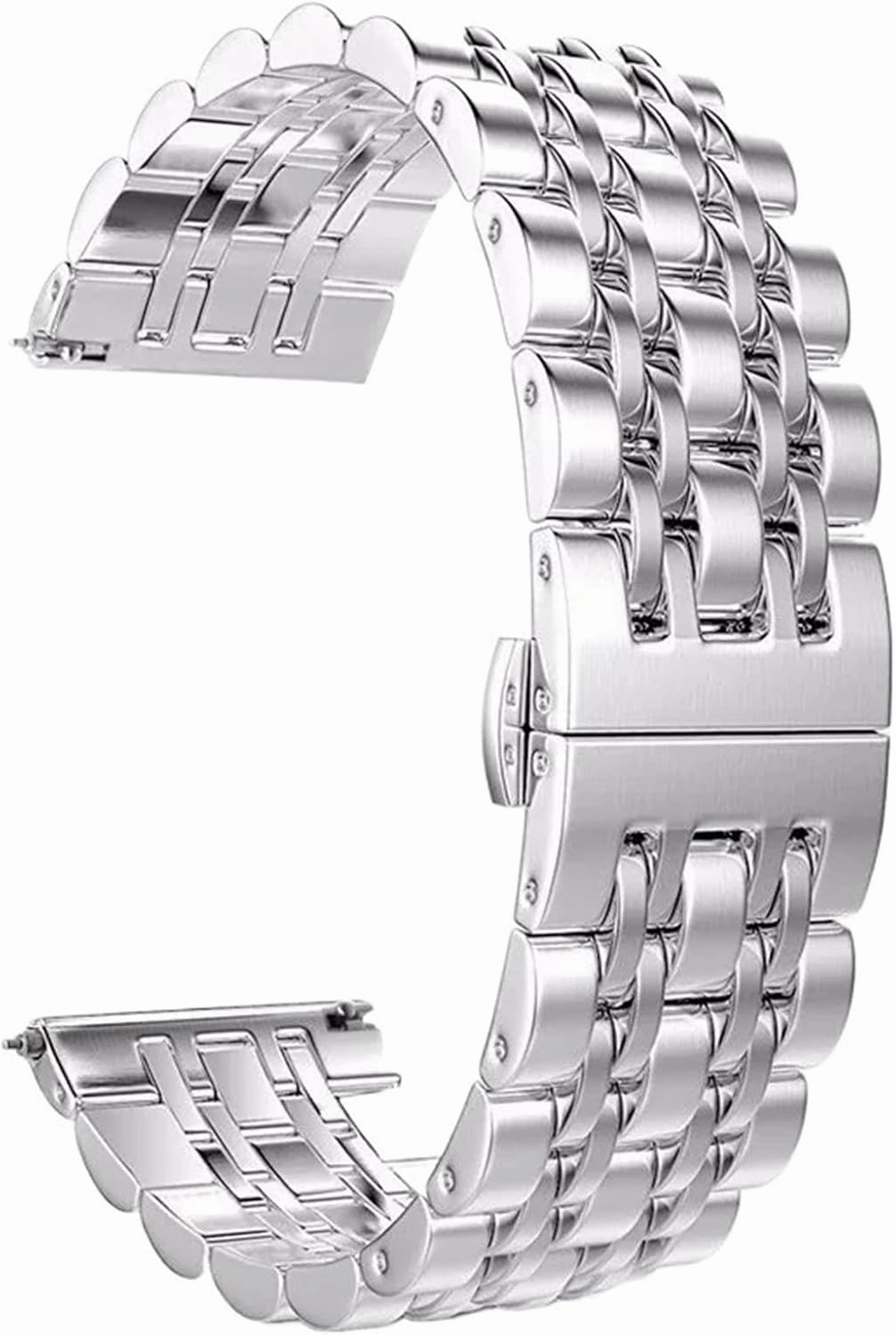 Stainless Steel Strap Polished Metal Replacement Watchbands 22mm 20mm Women Men Universal Strap Accessories