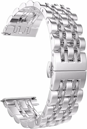 Stainless Steel Strap Polished Metal Replacement Watchbands 22mm 20mm Women Men Universal Strap Accessories