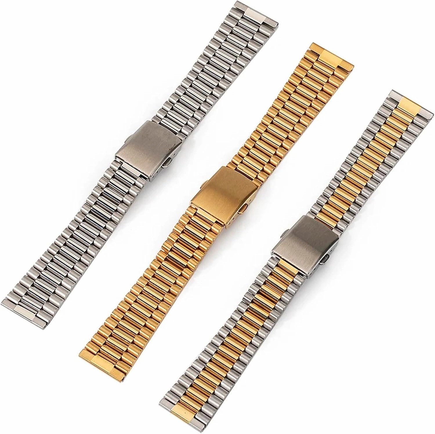 Stainless Steel Watch Band 12mm 14mm 16mm 18mm 20mm Suitable for Smart Watch Quartz Watch Men Women Universal Replacement Bracelet
