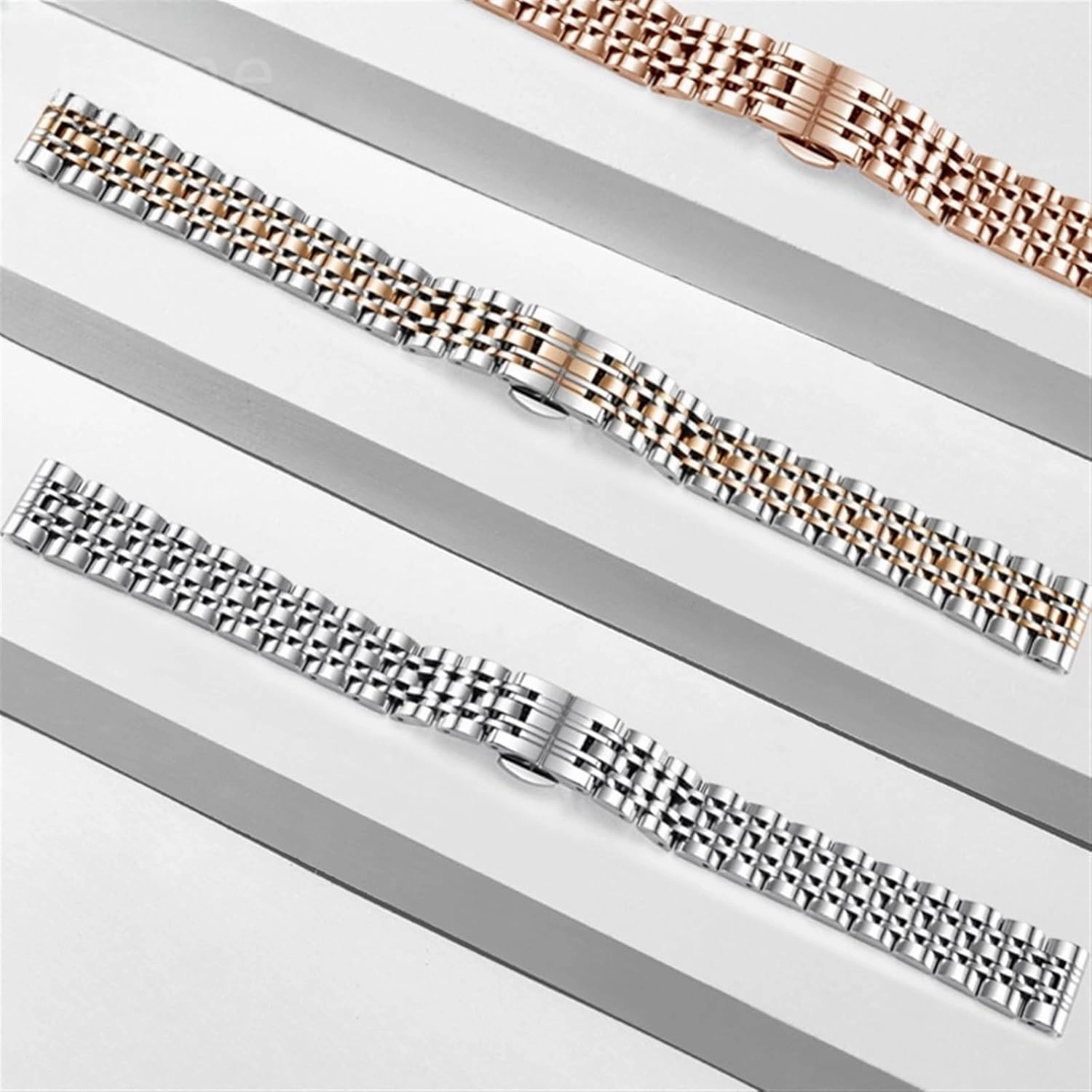 Stainless Steel Watch Strap 12mm 14mm 16mm 18mm 20mm 22mm Universal Watch Strap Suitable for Smart Watch Quartz Watch