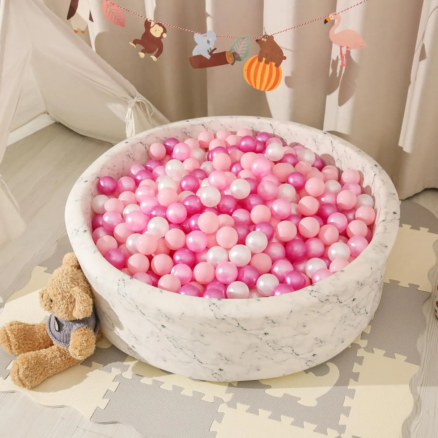 STARBOLO Ball Pit Balls 100 170 Bulk Pack - Crush Proof Non Toxic Plastic Balls Baby Girls Boy Kids Ball Pit | Play Tent Dogs Playhouse Playpen Party,2.2inches.