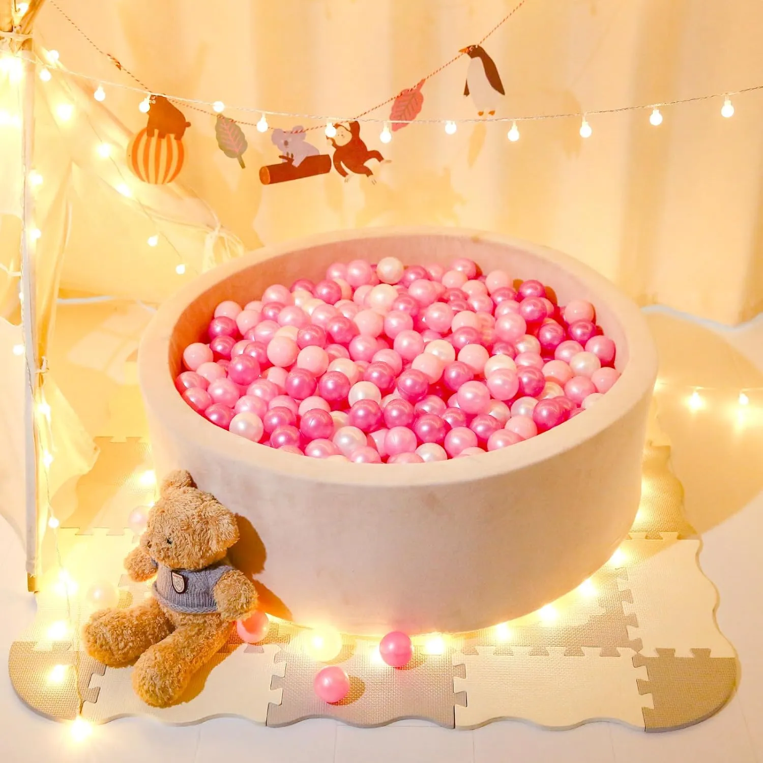 STARBOLO Ball Pit Balls 100 170 Bulk Pack - Crush Proof Non Toxic Plastic Balls Baby Girls Boy Kids Ball Pit | Play Tent Dogs Playhouse Playpen Party,2.2inches.