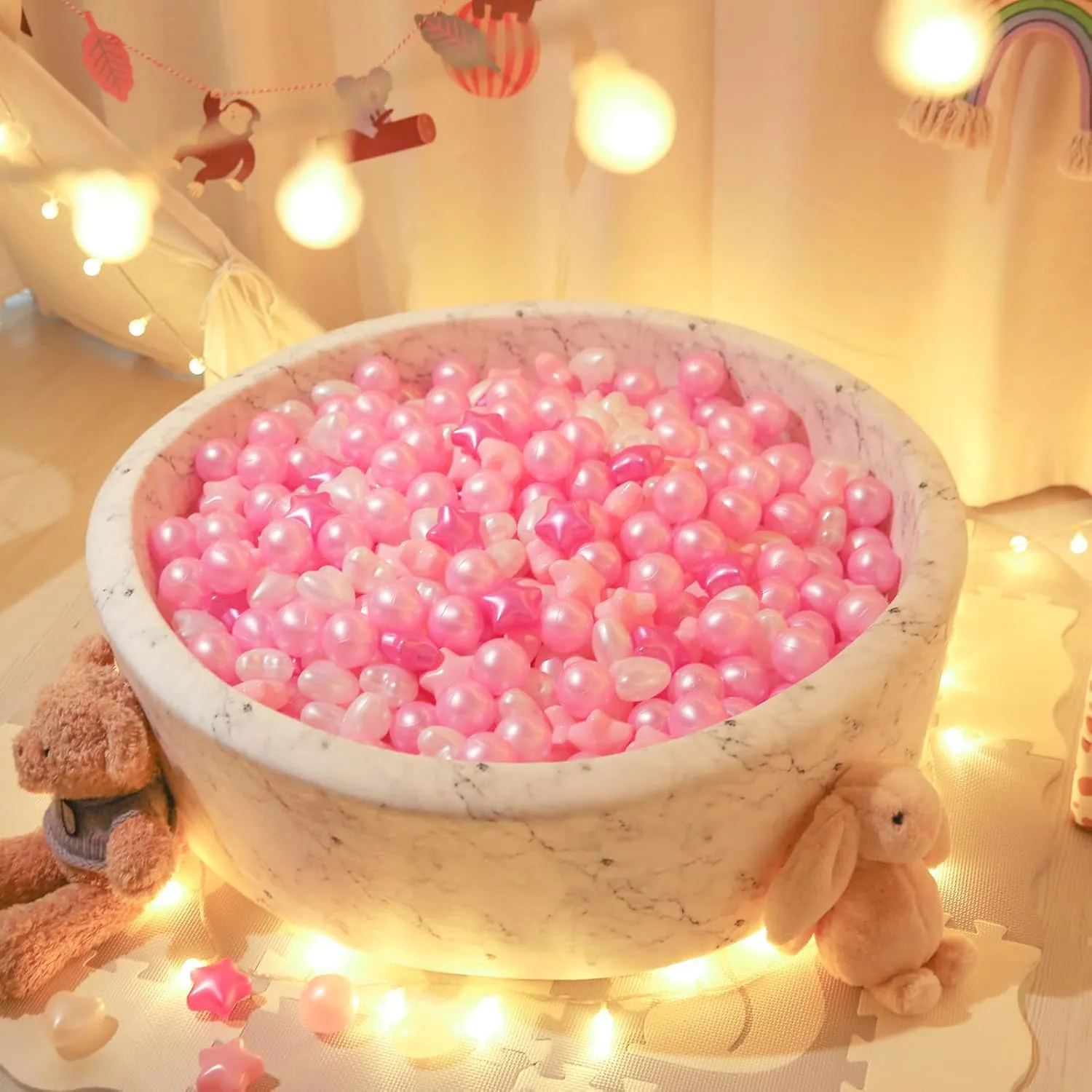 STARBOLO Ball Pit Balls for Baby and Toddler, 100pcs 200pcs Star Balls Phthalate Free BPA Free Crush Proof Plastic Balls | Colorful Balls for Toddler Ball Pit | Play Tent Dogs Playpen Party