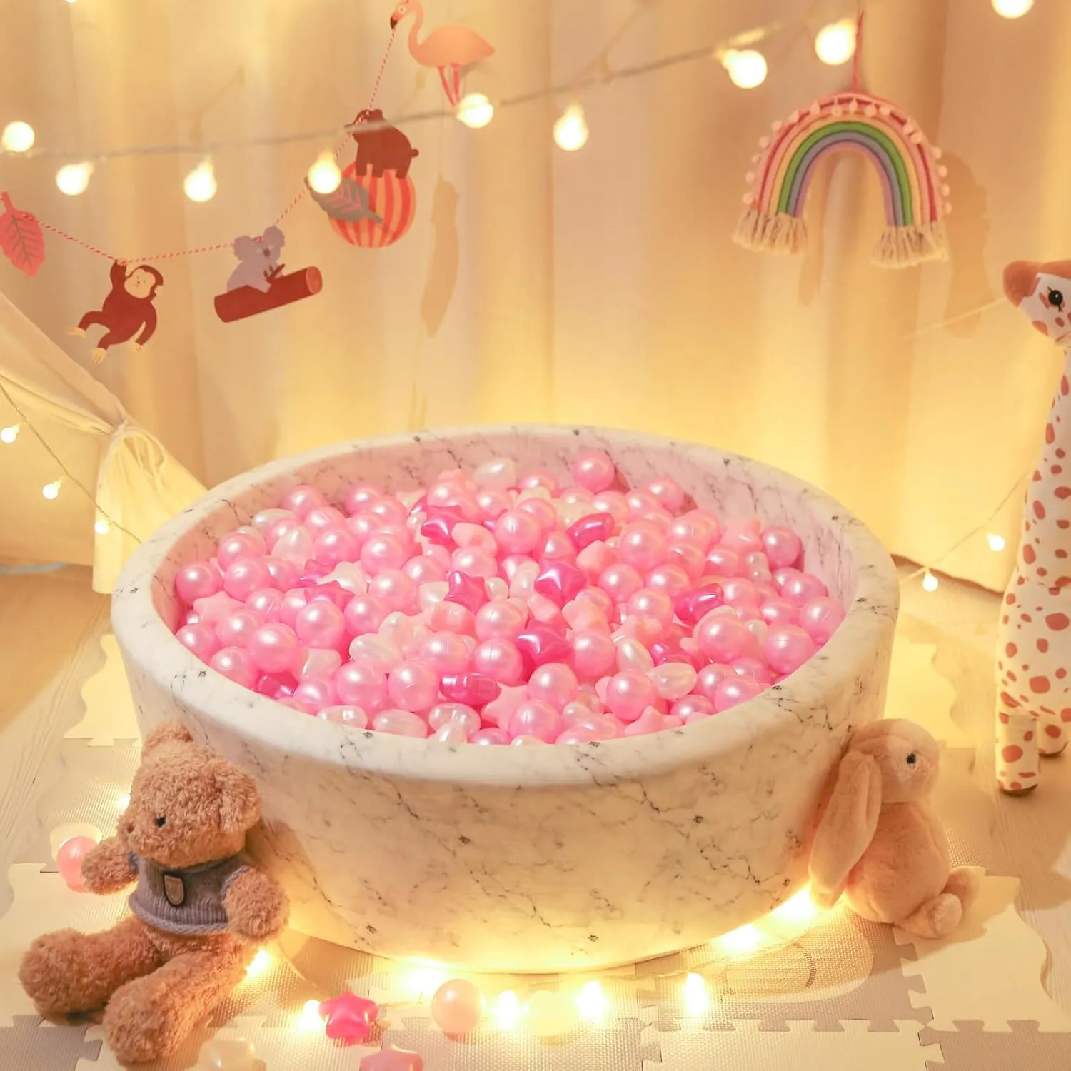 STARBOLO Ball Pit Balls for Baby and Toddler, 100pcs 200pcs Star Balls Phthalate Free BPA Free Crush Proof Plastic Balls | Colorful Balls for Toddler Ball Pit | Play Tent Dogs Playpen Party