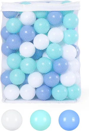 STARBOLO Ball Pit Balls for Toddlers, BPA Free Crush Proof Plastic Toy Balls for Ball Pit, Children's Pool Water Toys, Macaron Ocean Balls for Play Tent 2.2 Inch Pack of 100