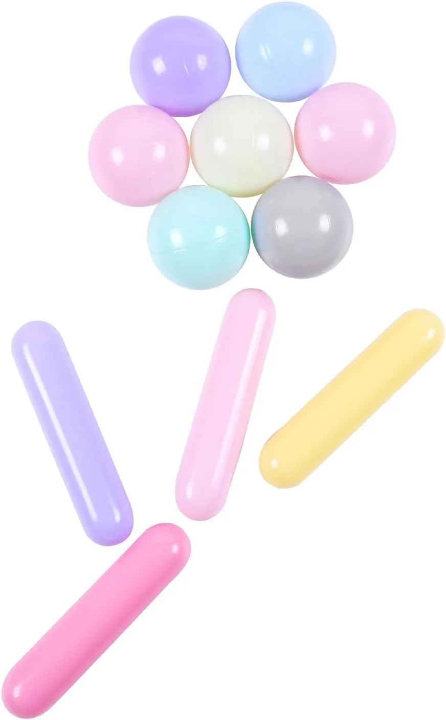 STARBOLO Ball Pit Balls for Toddlers - Macaron Ball Pit Balls Crush Proof Plastic Toy Balls for Toddlers Ball Pits, Baby Pool Water Toys,Ball Pit Play Tent,200pcs(Macaron)