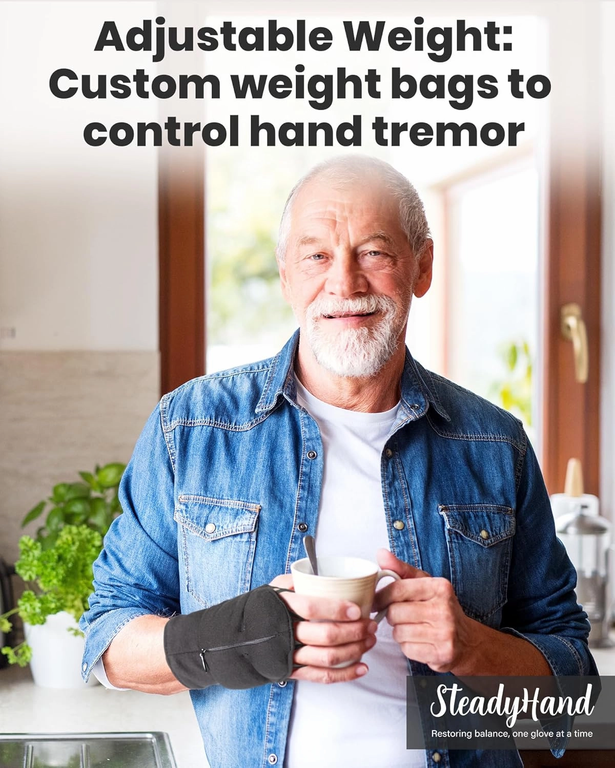SteadfastGrip Variable Weight Gloves: Effective Tremor Management and Improved Dexterity Aid for Parkinson’s, Stroke Rehabilitation, and Everyday Task Performance Enhancement