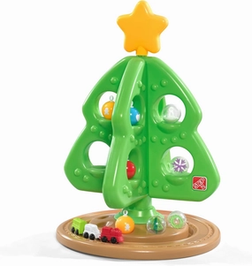 Step2 My First Christmas Tree, Kids Interactive Holiday Tree Toy, 12 Colorful Plastic Ornaments to Decorate, Mini Train Set Circles the Skirt, Made of Durable Plastic, For Toddlers 1.5  Years Old