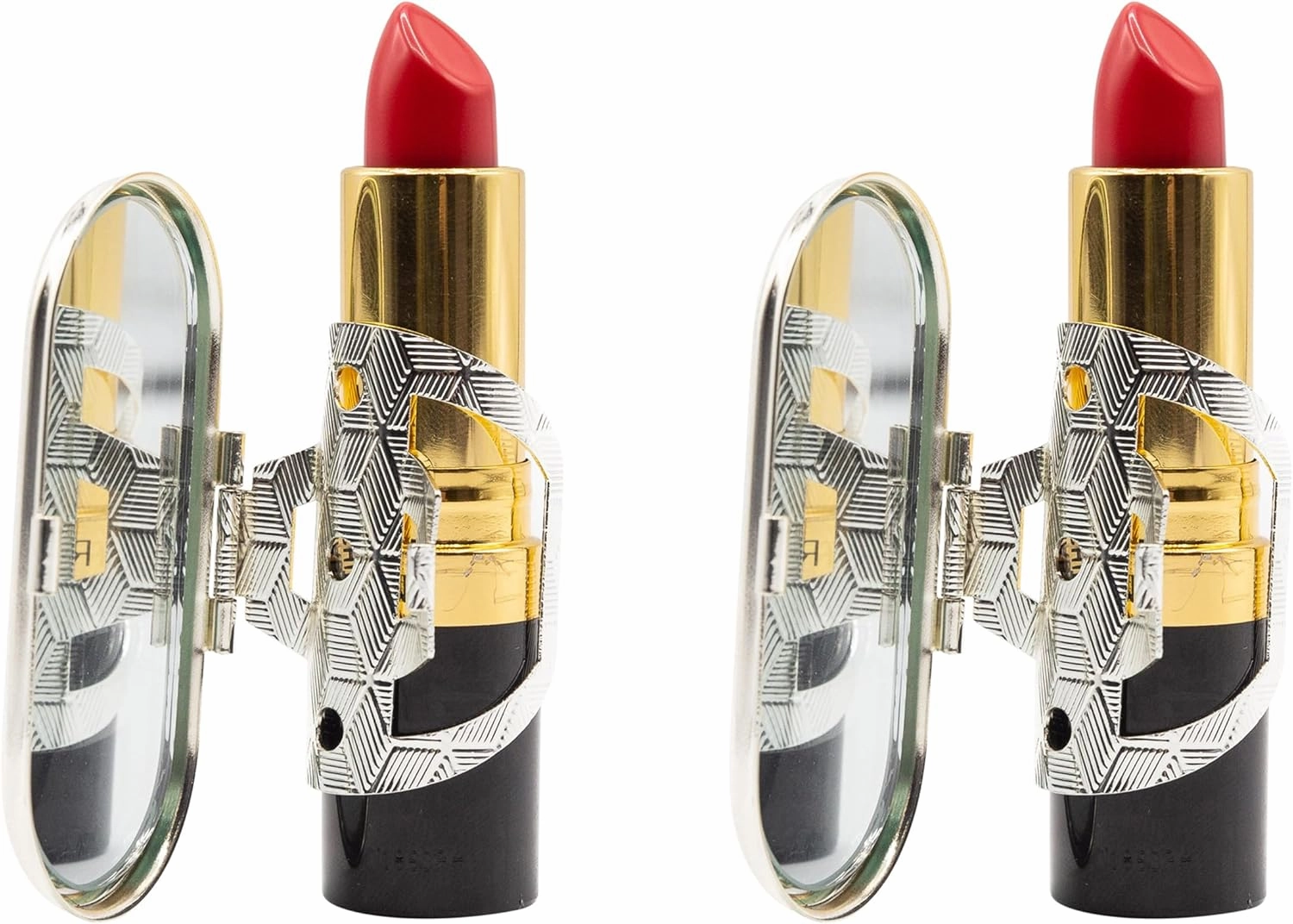 Stephanie Imports Set of 2 Clip-On Round Lipstick Mirrors (Colorful Dots)