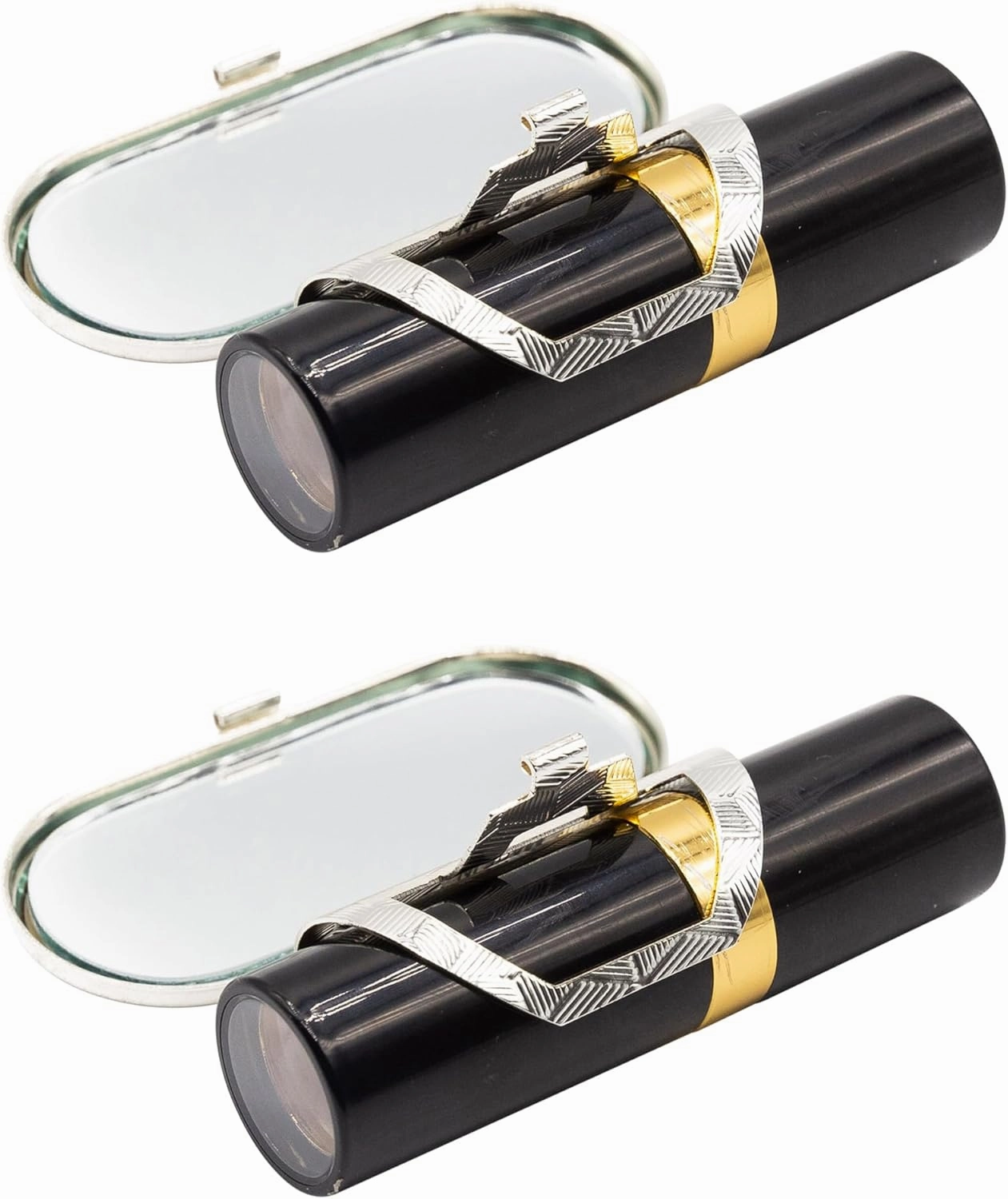 Stephanie Imports Set of 2 Clip-On Round Lipstick Mirrors (Colorful Dots)