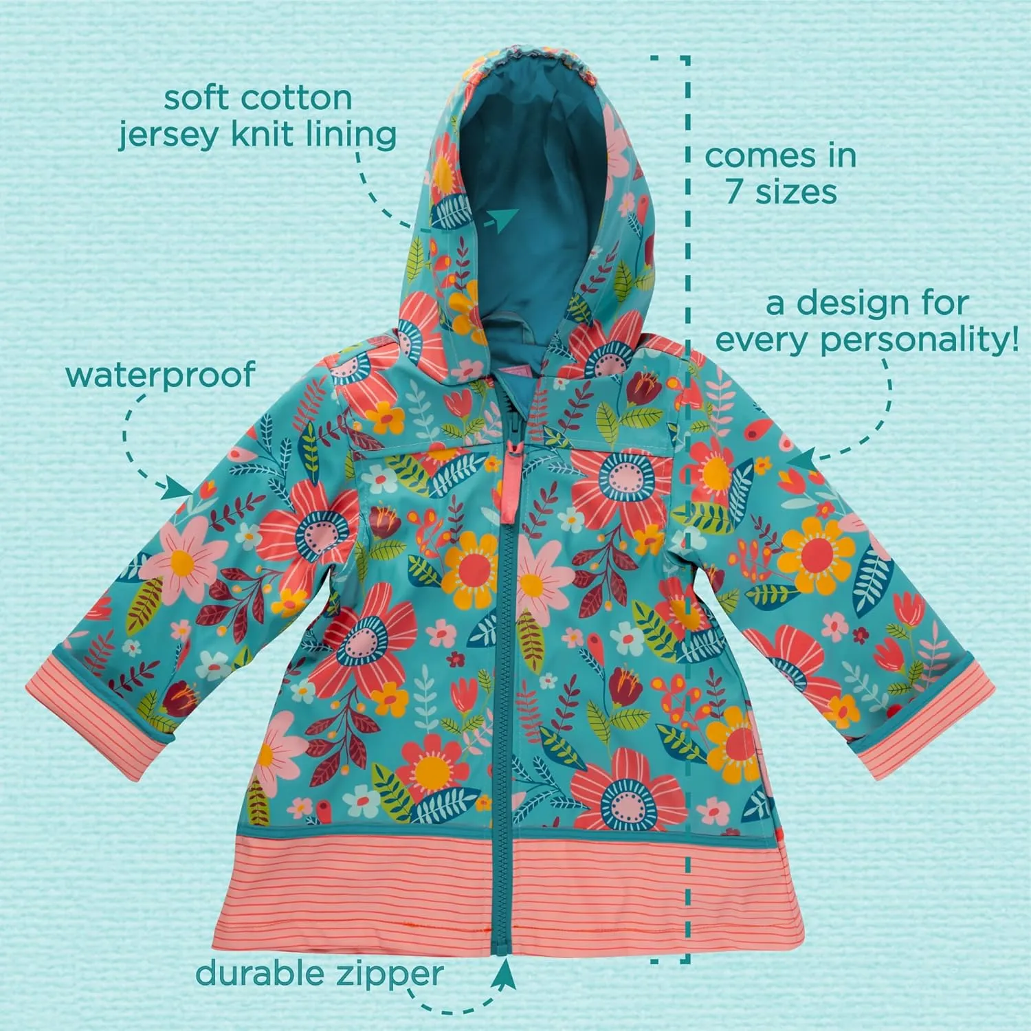 Stephen Joseph Baby Girls Raincoat