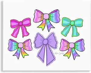 Stupell Industries Playful Bowtastic Ribbons Wall Plaque Art, design by Katie Conley, 14 x 11