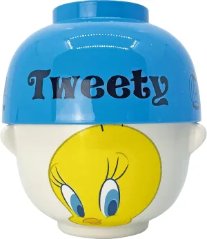 Sunart SAN3842 Looney Tunes Tweety Soup Bowl and Rice Bowl Set, Mini, Approx. 6.8 fl oz (200 ml), Made in Japan