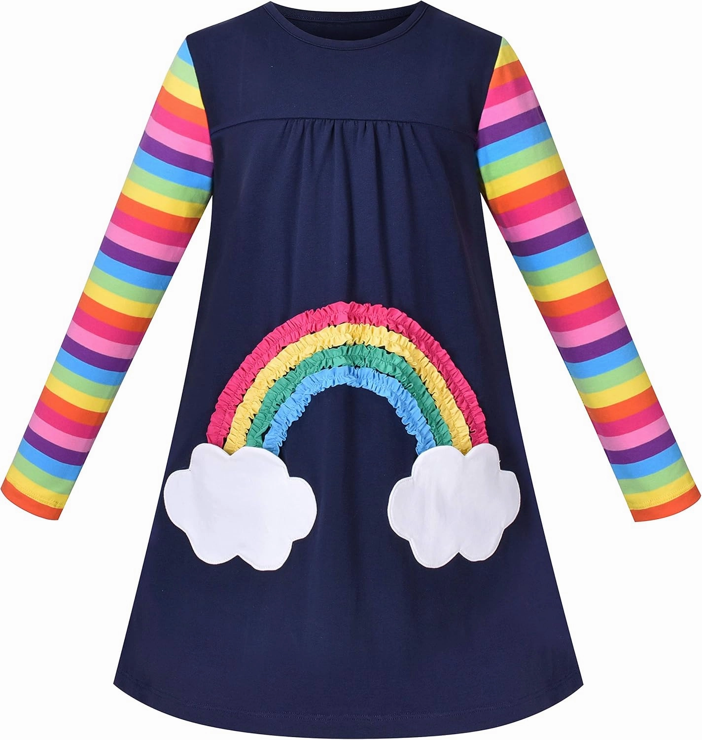Sunny Fashion Girls Outfit Set 2 Piece Cotton Heart Casual Dresss Top Pants