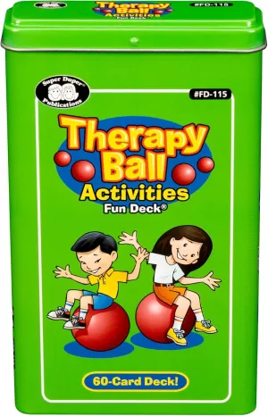 Super Duper Publications | Therapy Ball Activities Fun Deck | Upper Body and Core Strength Flash Cards | Educational Learning Materials for Children