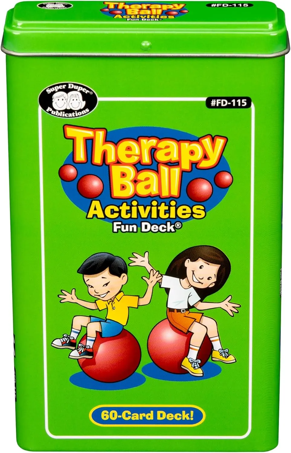 Super Duper Publications | Therapy Ball Activities Fun Deck | Upper Body and Core Strength Flash Cards | Educational Learning Materials for Children