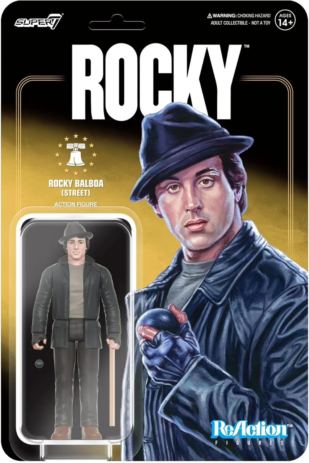 Super7 Rocky Balboa (Street) - 3.75" Rocky Action Figure with Accessories Classic Movie Collectibles and Retro Toys