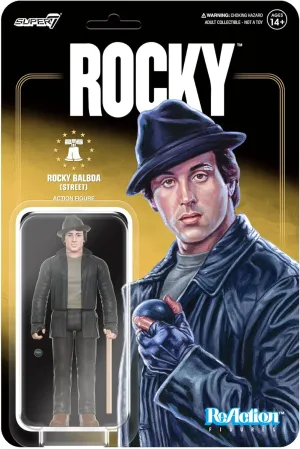 Super7 Rocky Balboa (Street) - 3.75" Rocky Action Figure with Accessories Classic Movie Collectibles and Retro Toys