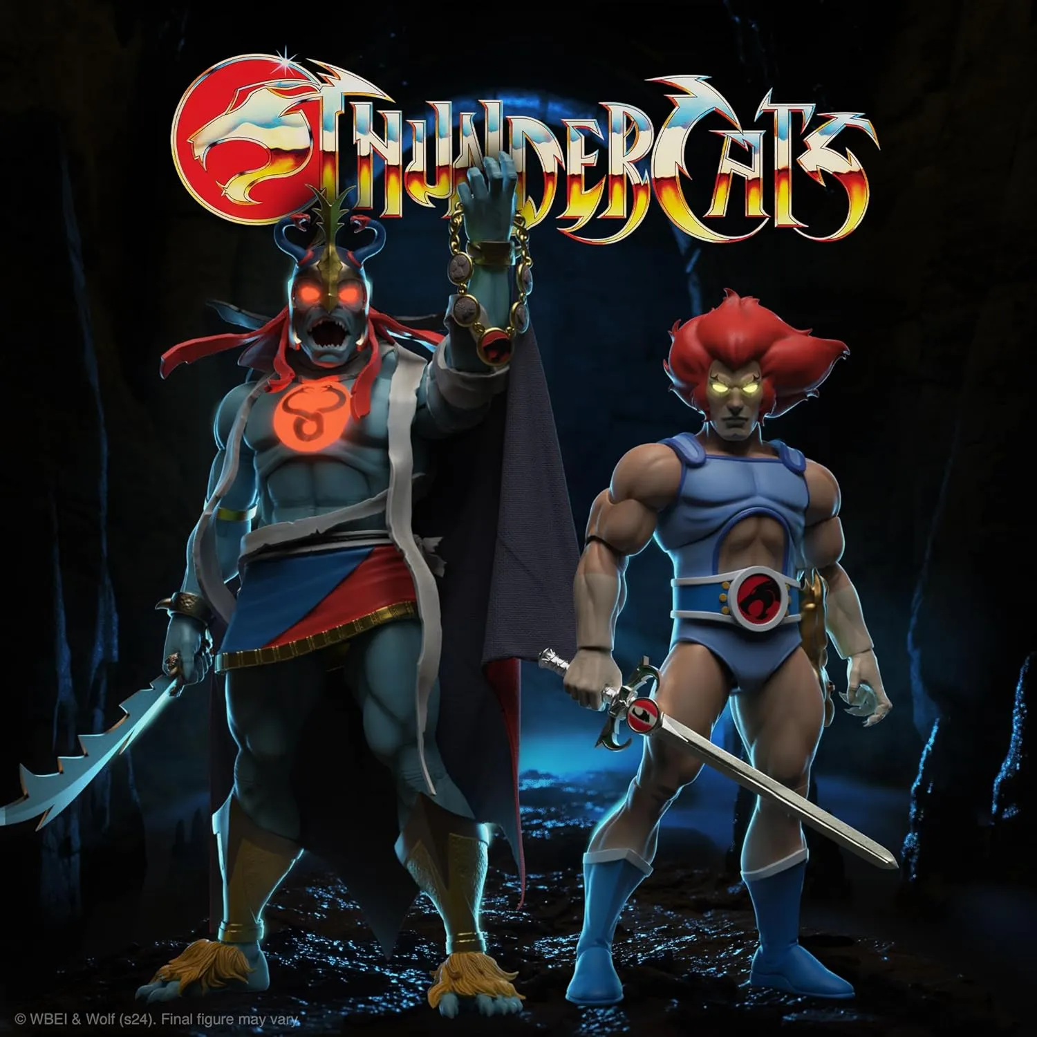 Super7 ULTIMATES! Thundercats Lion-O (LED Eyes) - 7" Thundercats Action Figure with Accessories Classic Cartoon Collectibles and Retro Toys