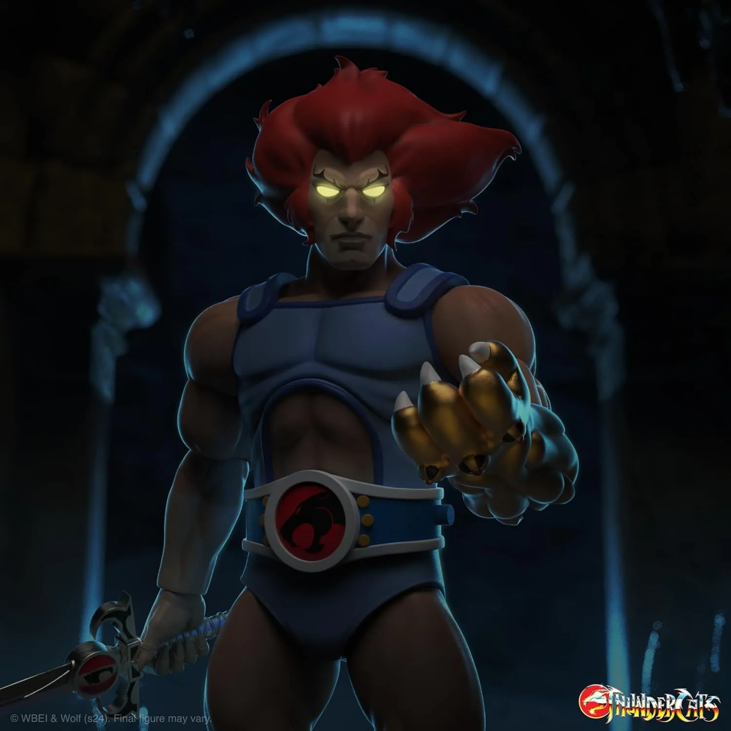Super7 ULTIMATES! Thundercats Lion-O (LED Eyes) - 7" Thundercats Action Figure with Accessories Classic Cartoon Collectibles and Retro Toys