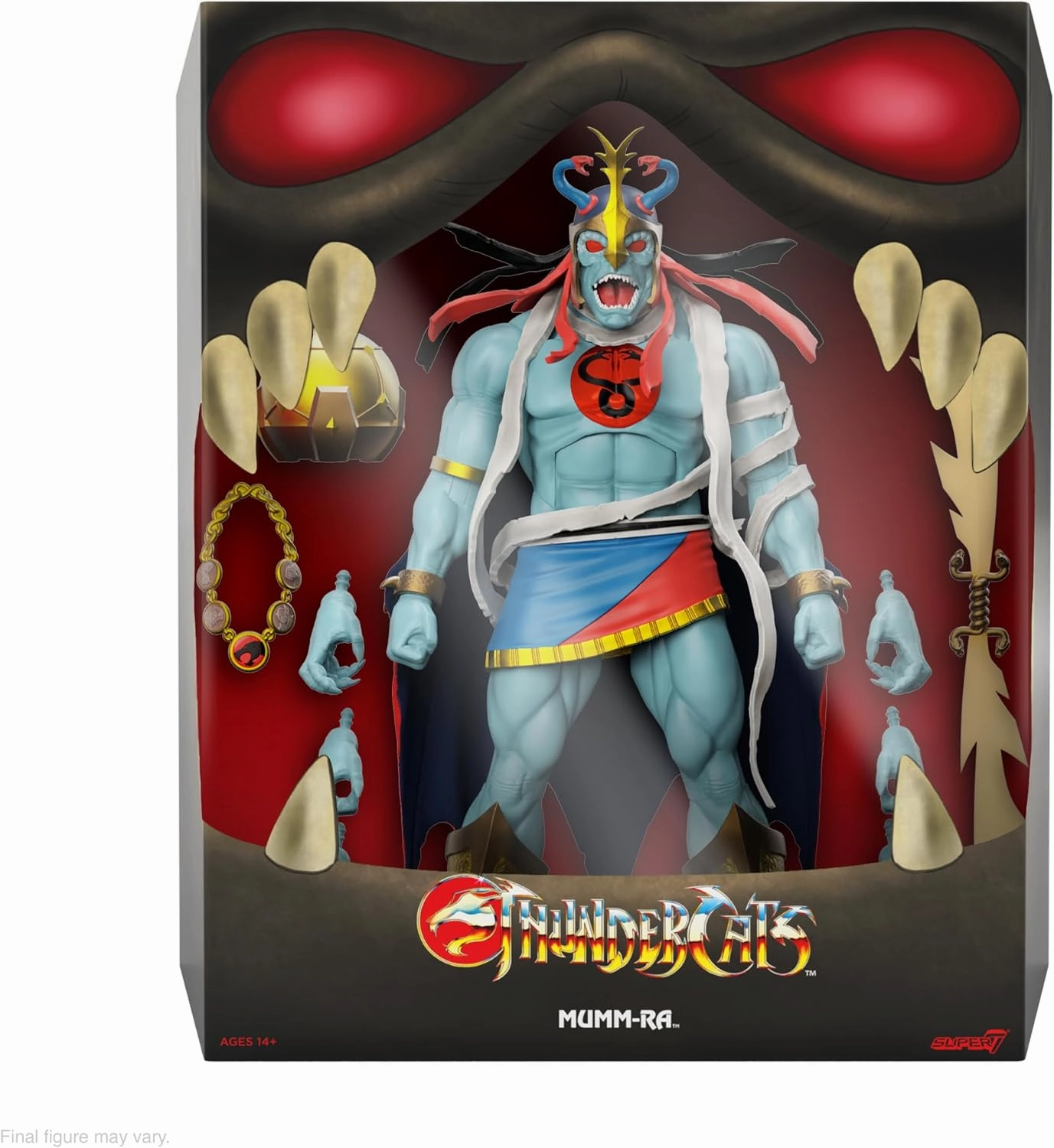 Super7 ULTIMATES! Thundercats Mumm-Ra (LED Eyes) - 7" Thundercats Action Figure with Accessories Classic Cartoon Collectibles and Retro Toys