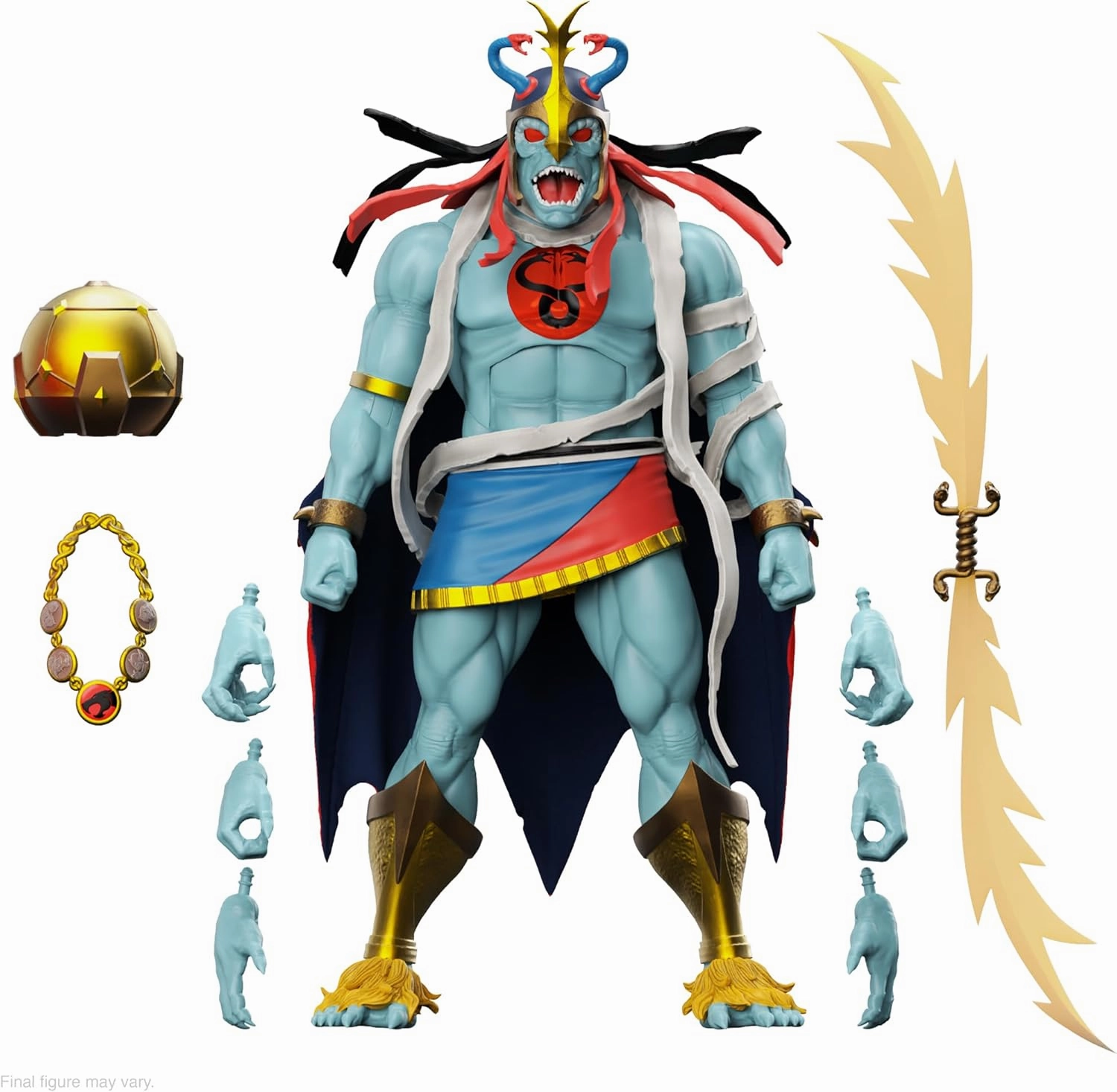 Super7 ULTIMATES! Thundercats Mumm-Ra (LED Eyes) - 7" Thundercats Action Figure with Accessories Classic Cartoon Collectibles and Retro Toys
