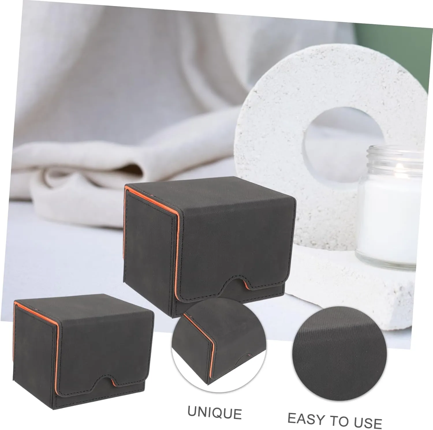 SUPVOX 5pcs Collectible Card Game Storage Box Pu Leather Card Decks Holder Storage Case for Games Organizer for Home Supplies