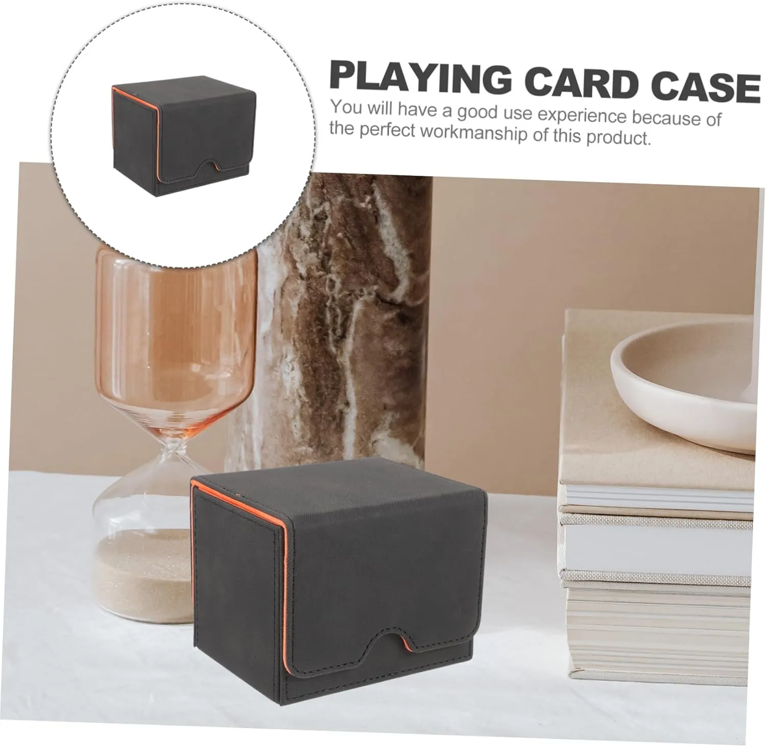 SUPVOX 5pcs Collectible Card Game Storage Box Pu Leather Card Decks Holder Storage Case for Games Organizer for Home Supplies