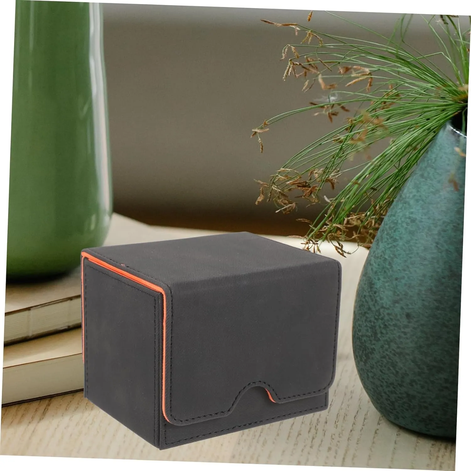 SUPVOX 5pcs Collectible Card Game Storage Box Pu Leather Card Decks Holder Storage Case for Games Organizer for Home Supplies
