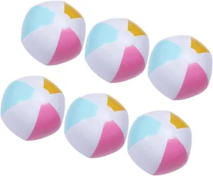 SUPVOX Beach Ball Pool Party Supplies 6pcs Inflatable Bouncy Balls for Outdoor Fun