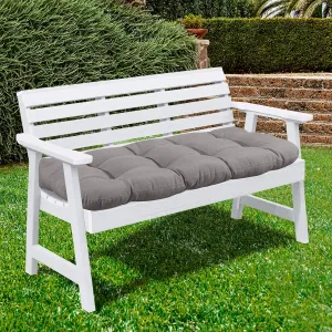 Sweet Home Collection Patio Chair Cushions Outdoor Loveseat Lounge Seat Pads Premium Comfortable Thick Fiber Fill Tufted 44" x 19", 1 Count (Pack of 1), Silver