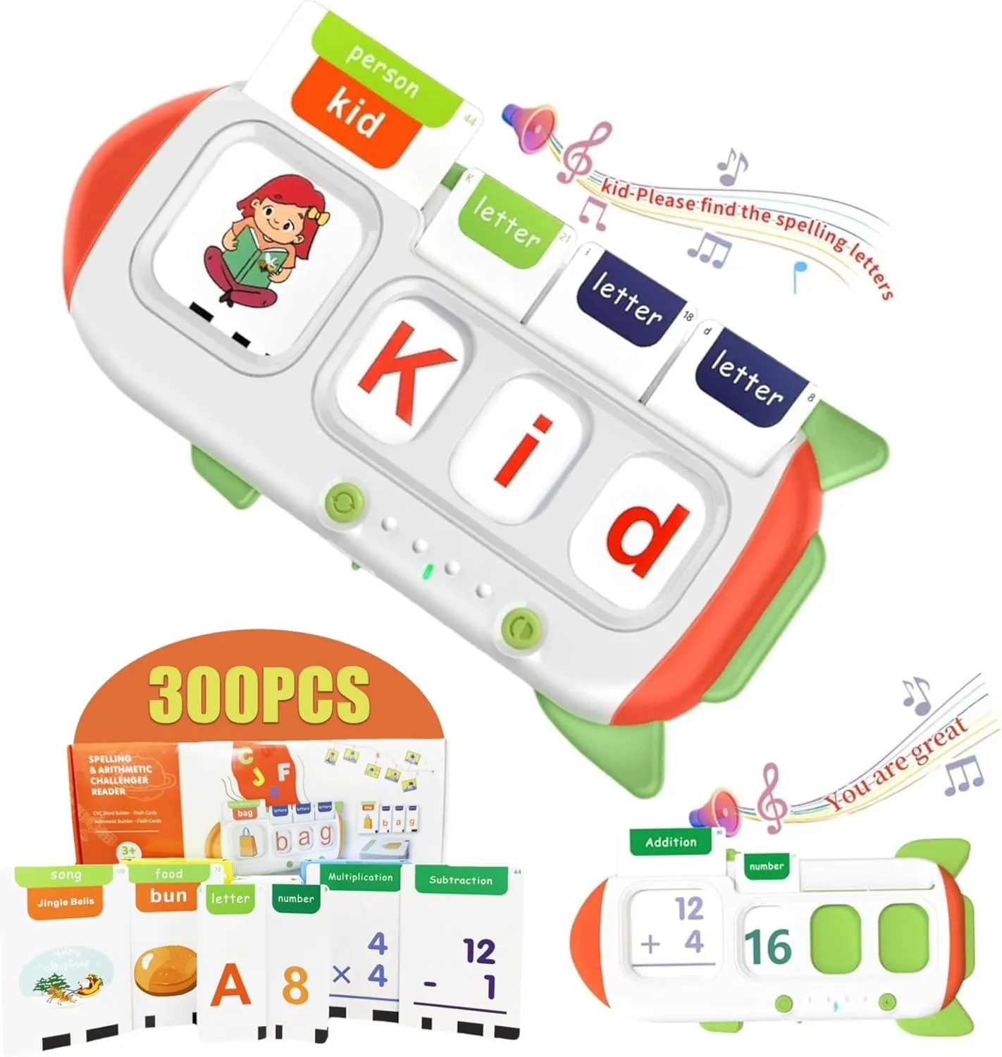 Talking Flash Toy for Toddler Montessori Educational Learning, 112 Sight Word for Spelling and Talking Flash Cards 112 Math Flashcards for Preschool, Autism Sensory Speech Therapy Gift for Boy Girl ﻿